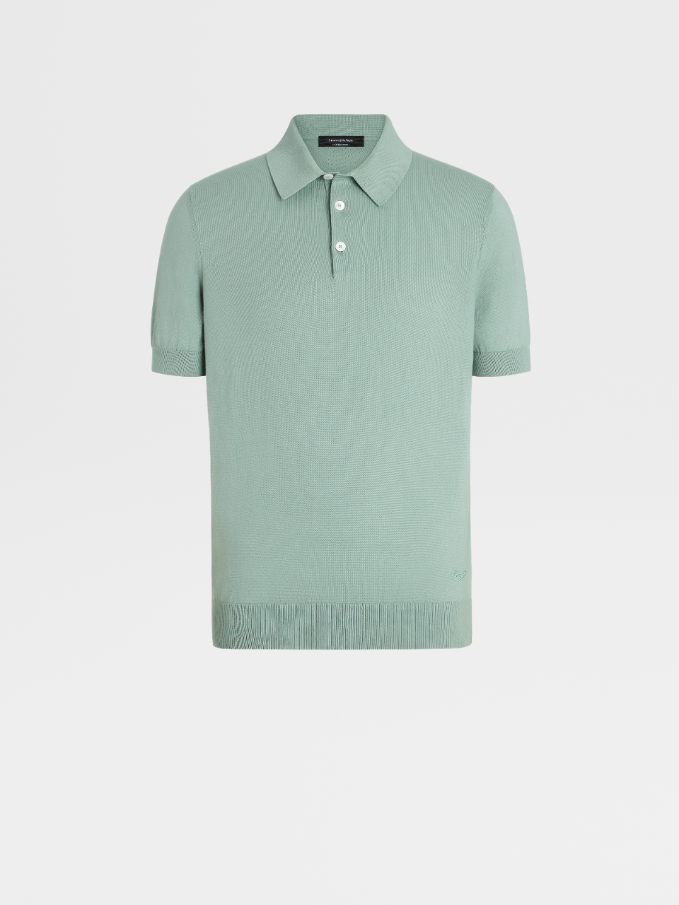 Pastel Green Premium Cotton Knit Short-sleeve Polo